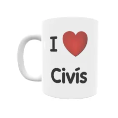 Taza - I ❤ Civís Regalo original y funcional. Taza personalizada de tu localidad.