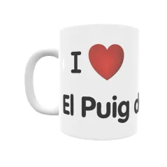 Taza - I ❤ El Puig de Rialb Regalo original y funcional. Taza personalizada de tu localidad.