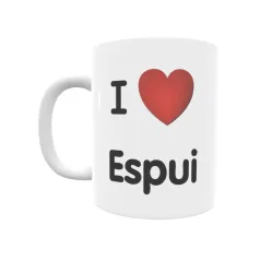 Taza - I ❤ Espui Regalo original y funcional. Taza personalizada de tu localidad.