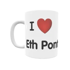 Taza - I ❤ Eth Pont de Rei Regalo original y funcional. Taza personalizada de tu localidad.