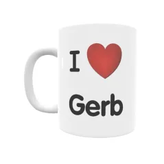 Taza - I ❤ Gerb Regalo original y funcional. Taza personalizada de tu localidad.