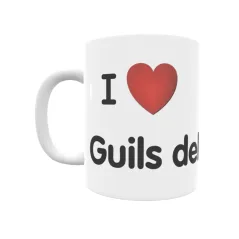 Taza - I ❤ Guils del Cantó Regalo original y funcional. Taza personalizada de tu localidad.