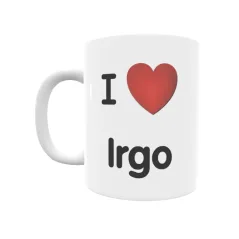 Taza - I ❤ Irgo Regalo original y funcional. Taza personalizada de tu localidad.