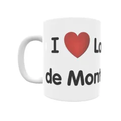 Taza - I ❤ La Plana de Mont-ros Regalo original y funcional. Taza personalizada de tu localidad.