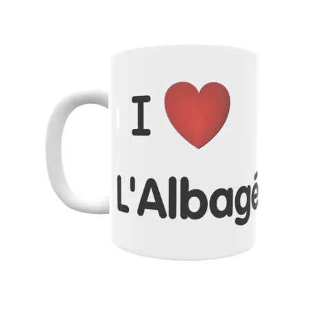 Taza - I ❤ L'Albagés Regalo original y funcional. Taza personalizada de tu localidad.