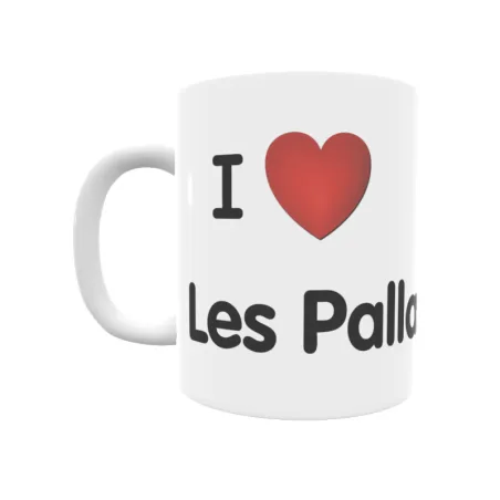 Taza - I ❤ Les Pallargues Regalo original y funcional. Taza personalizada de tu localidad.