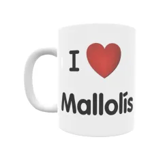 Taza - I ❤ Mallolís Regalo original y funcional. Taza personalizada de tu localidad.