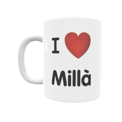 Taza - I ❤ Millà Regalo original y funcional. Taza personalizada de tu localidad.