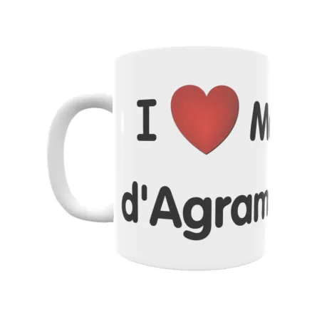 Taza - I ❤ Montfalcó d'Agramunt Regalo original y funcional. Taza personalizada de tu localidad.