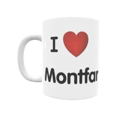 Taza - I ❤ Montfar Regalo original y funcional. Taza personalizada de tu localidad.