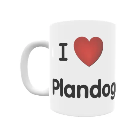 Taza - I ❤ Plandogau Regalo original y funcional. Taza personalizada de tu localidad.