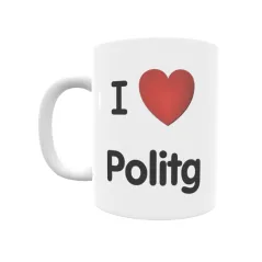 Taza - I ❤ Politg Regalo original y funcional. Taza personalizada de tu localidad.