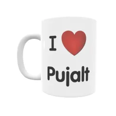 Taza - I ❤ Pujalt Regalo original y funcional. Taza personalizada de tu localidad.