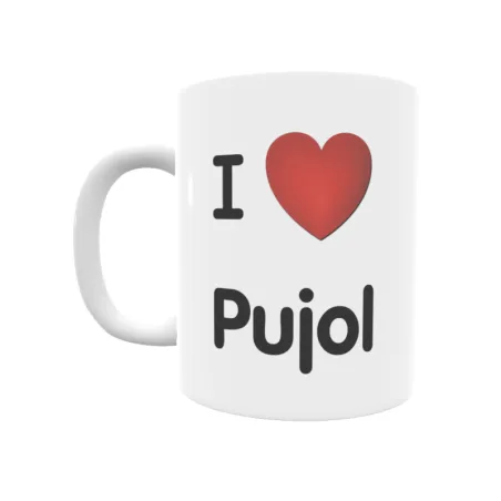 Taza - I ❤ Pujol Regalo original y funcional. Taza personalizada de tu localidad.