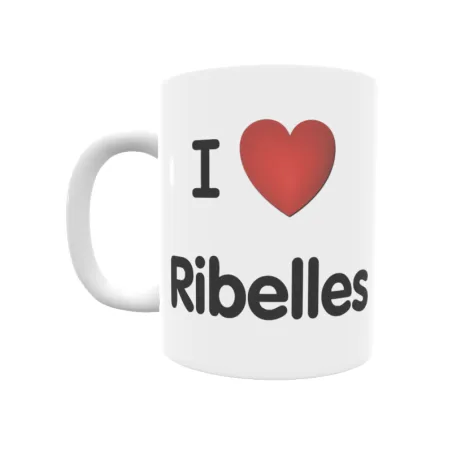 Taza - I ❤ Ribelles Regalo original y funcional. Taza personalizada de tu localidad.