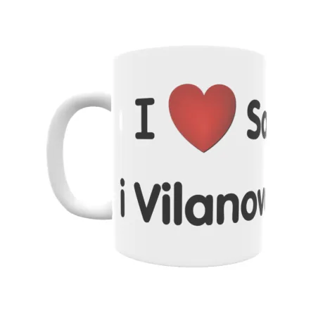 Taza - I ❤ Sant Antolí i Vilanova Regalo original y funcional. Taza personalizada de tu localidad.