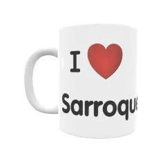 Taza - I ❤ Sarroqueta Regalo original y funcional. Taza personalizada de tu localidad.