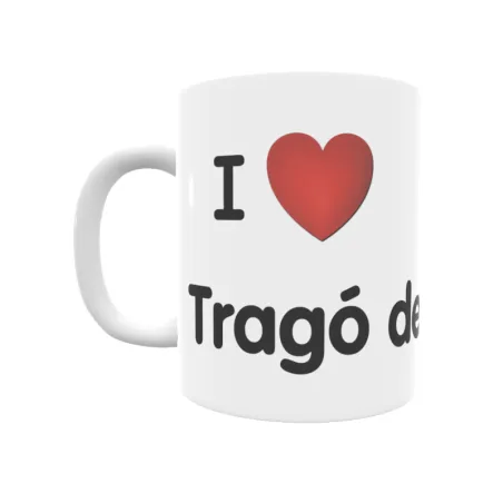 Taza - I ❤ Tragó de Noguera Regalo original y funcional. Taza personalizada de tu localidad.