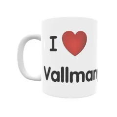 Taza - I ❤ Vallmanya Regalo original y funcional. Taza personalizada de tu localidad.