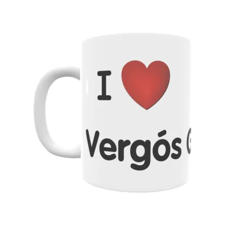 Taza - I ❤ Vergós Guerrejat Regalo original y funcional. Taza personalizada de tu localidad.