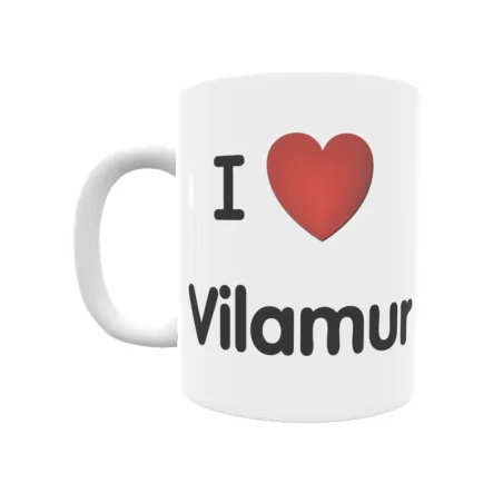 Taza - I ❤ Vilamur Regalo original y funcional. Taza personalizada de tu localidad.