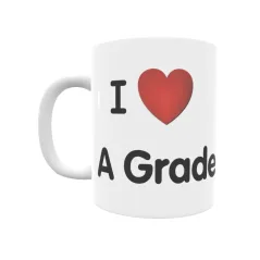 Taza - I ❤ A Grade Regalo original y funcional. Taza personalizada de tu localidad.