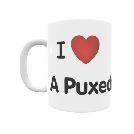 Taza - I ❤ A Puxeda Regalo original y funcional. Taza personalizada de tu localidad.