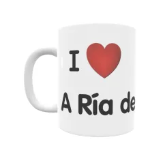 Taza - I ❤ A Ría de Abres Regalo original y funcional. Taza personalizada de tu localidad.