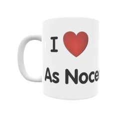 Taza - I ❤ As Nocedas Regalo original y funcional. Taza personalizada de tu localidad.