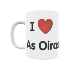 Taza - I ❤ As Oiras Regalo original y funcional. Taza personalizada de tu localidad.