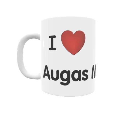 Taza - I ❤ Augas Mestas Regalo original y funcional. Taza personalizada de tu localidad.