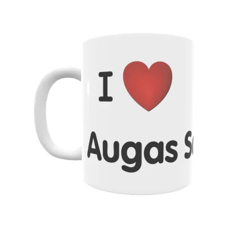 Taza - I ❤ Augas Santas Regalo original y funcional. Taza personalizada de tu localidad.