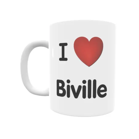 Taza - I ❤ Biville Regalo original y funcional. Taza personalizada de tu localidad.