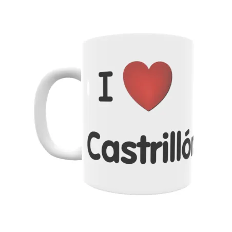 Taza - I ❤ Castrillón Regalo original y funcional. Taza personalizada de tu localidad.