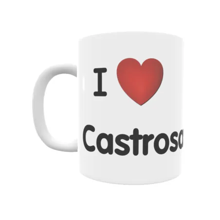 Taza - I ❤ Castrosante Regalo original y funcional. Taza personalizada de tu localidad.