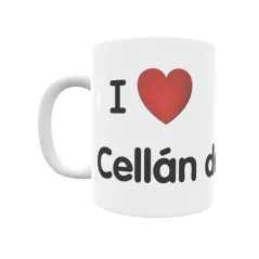 Taza - I ❤ Cellán de Calvos Regalo original y funcional. Taza personalizada de tu localidad.