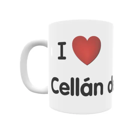 Taza - I ❤ Cellán de Mosteiro Regalo original y funcional. Taza personalizada de tu localidad.