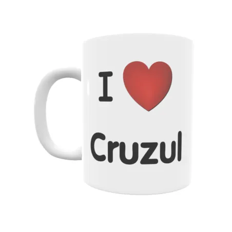 Taza - I ❤ Cruzul Regalo original y funcional. Taza personalizada de tu localidad.