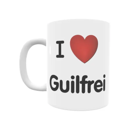 Taza - I ❤ Guilfrei Regalo original y funcional. Taza personalizada de tu localidad.