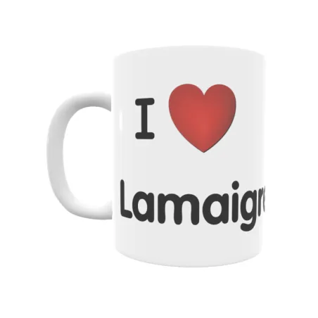 Taza - I ❤ Lamaigrexa Regalo original y funcional. Taza personalizada de tu localidad.