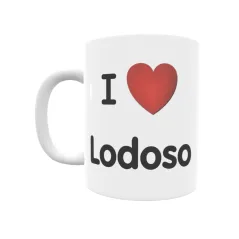 Taza - I ❤ Lodoso Regalo original y funcional. Taza personalizada de tu localidad.