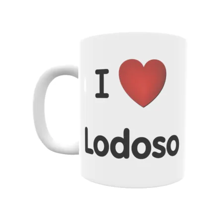 Taza - I ❤ Lodoso Regalo original y funcional. Taza personalizada de tu localidad.