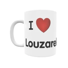 Taza - I ❤ Louzarela Regalo original y funcional. Taza personalizada de tu localidad.