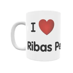 Taza - I ❤ Ribas Pequenas Regalo original y funcional. Taza personalizada de tu localidad.