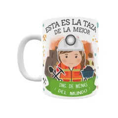 Taza personalizada con tu dedicatoria para EL mejor Taza INGENIERO DE MINAS