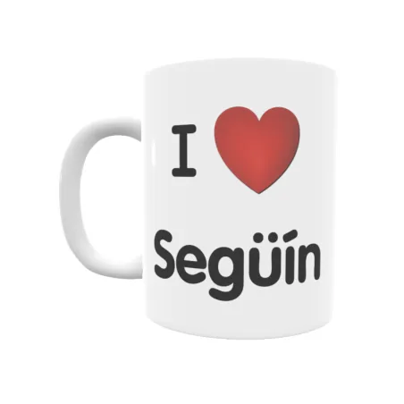 Taza - I ❤ Següín Regalo original y funcional. Taza personalizada de tu localidad.