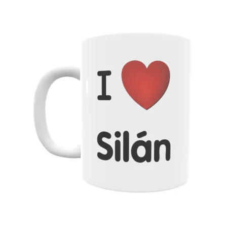 Taza - I ❤ Silán Regalo original y funcional. Taza personalizada de tu localidad.