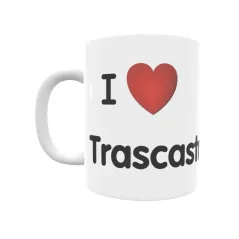 Taza - I ❤ Trascastro Regalo original y funcional. Taza personalizada de tu localidad.