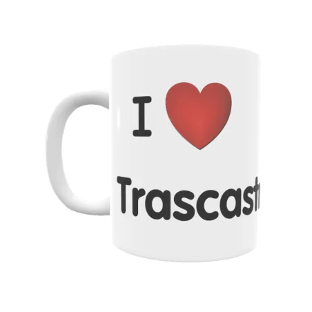 Taza - I ❤ Trascastro Regalo original y funcional. Taza personalizada de tu localidad.