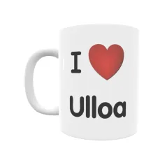 Taza - I ❤ Ulloa Regalo original y funcional. Taza personalizada de tu localidad.